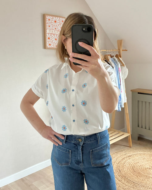 Chemiser-blanc-fleurs-brodees