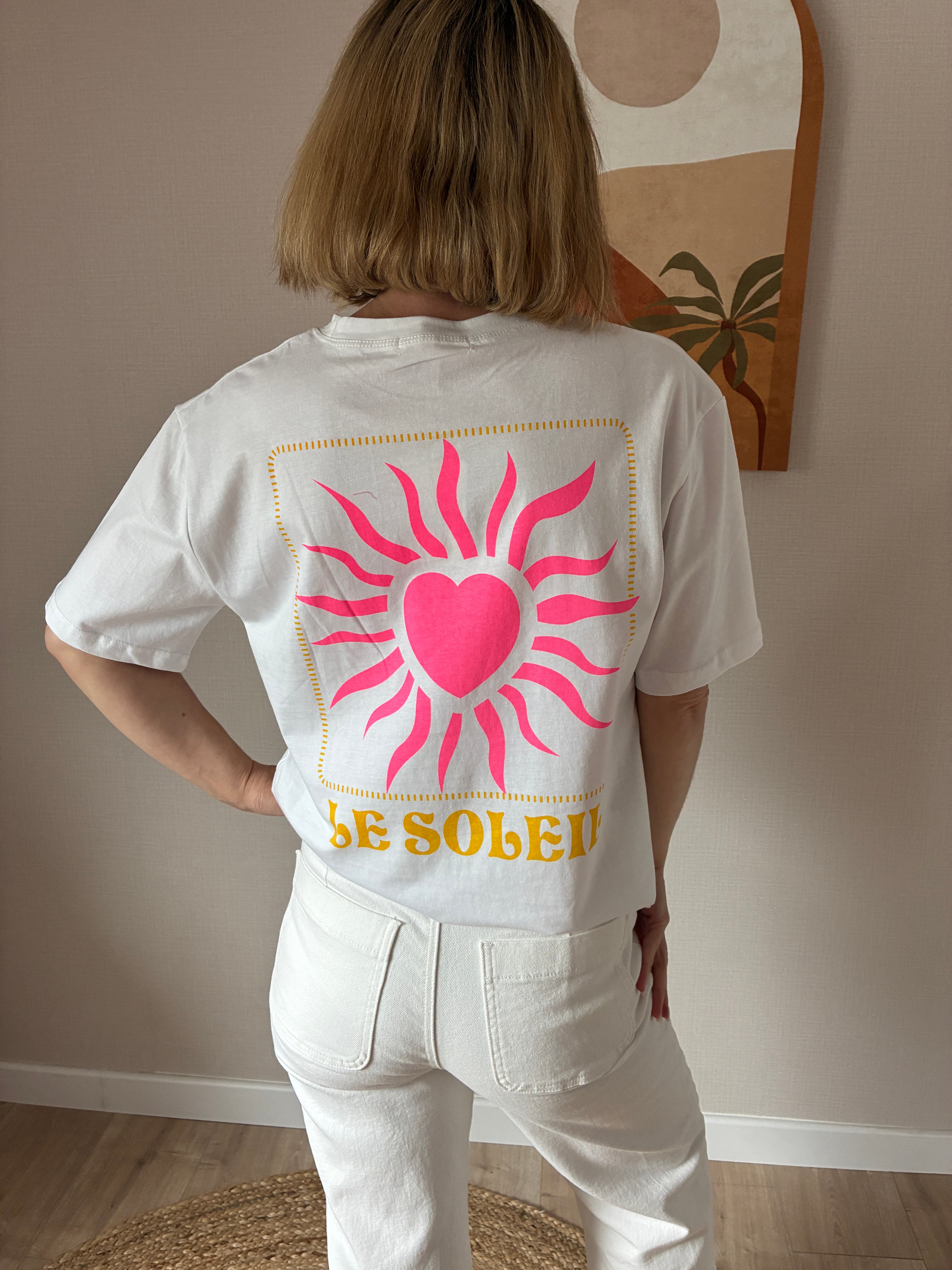 T-shirt soleil blanc Justine