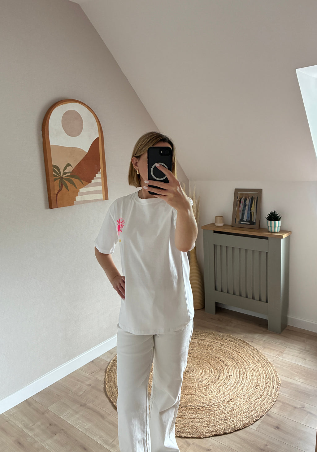 T-shirt soleil blanc Justine
