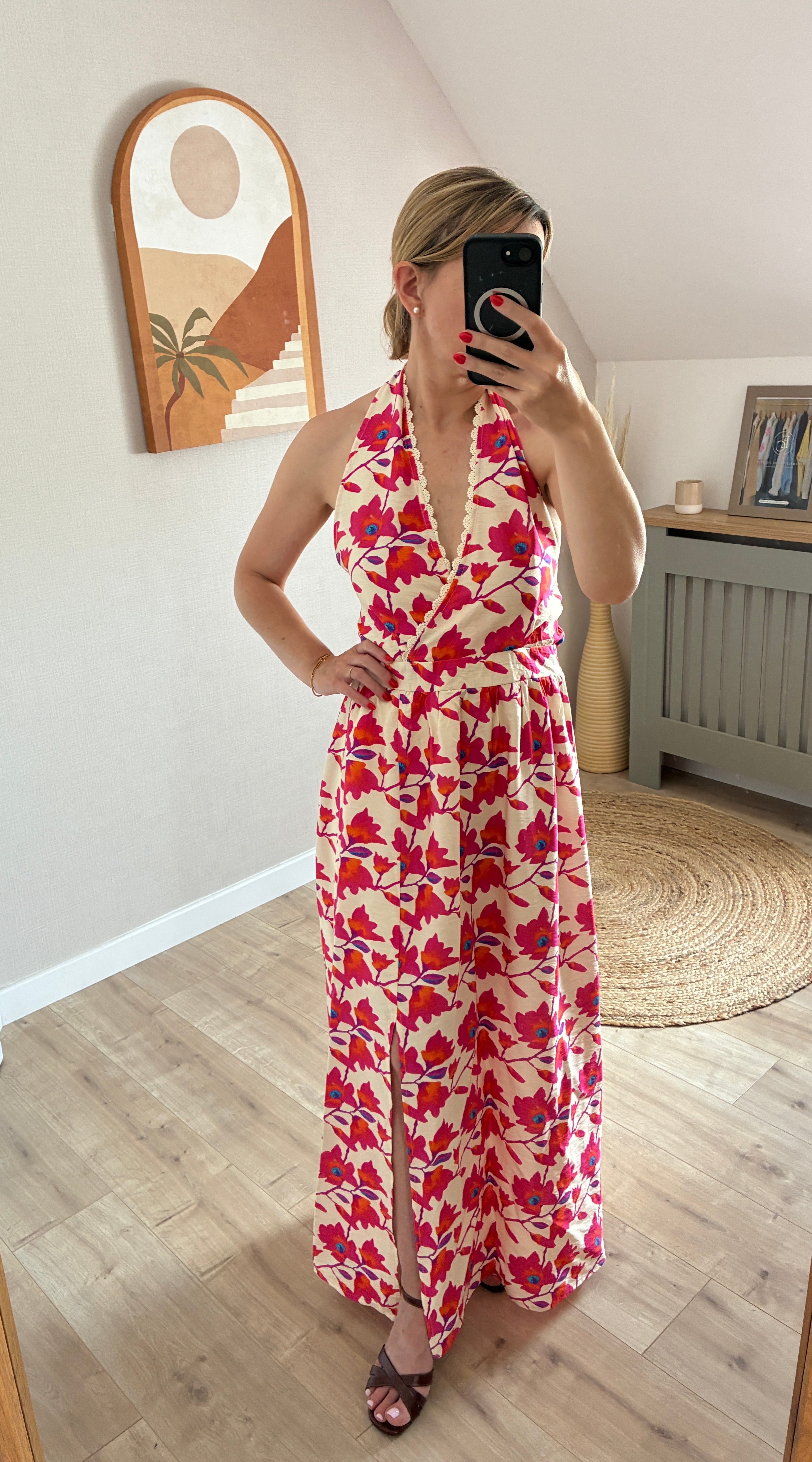 Robe fuchsia Honorine