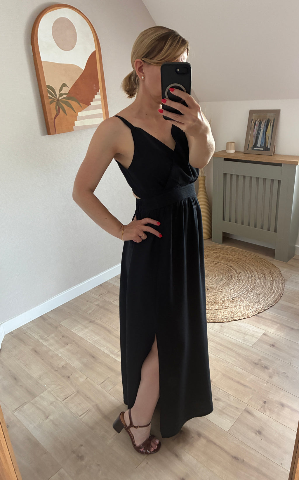 Robe longue noire Mélodie