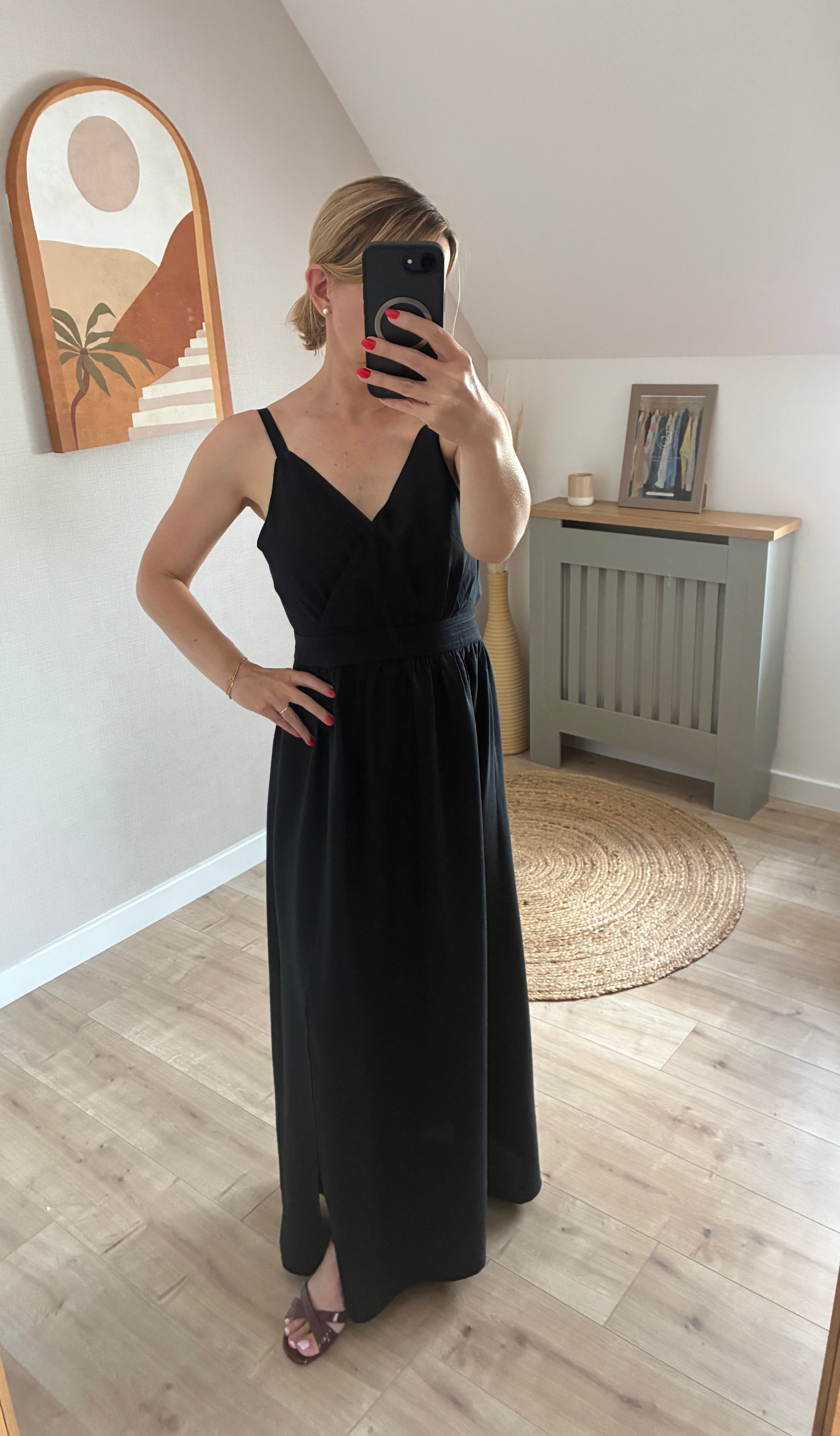 Robe longue noire Mélodie