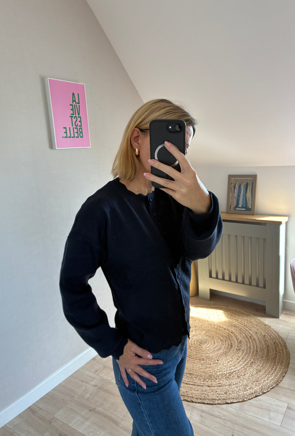 Gilet bleu marine Clémence