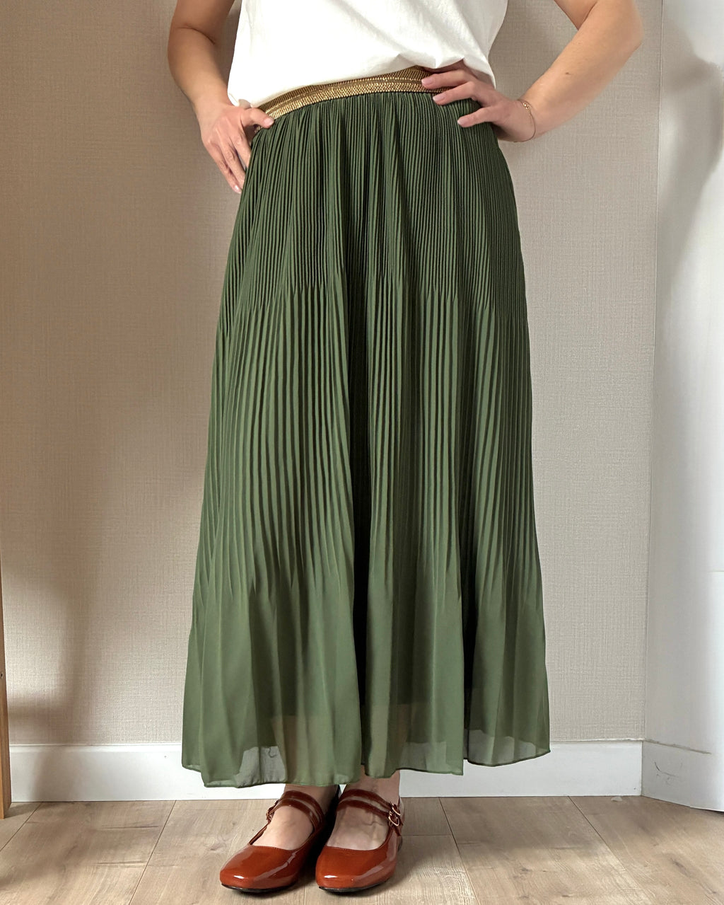 Jupe-longue-kaki
