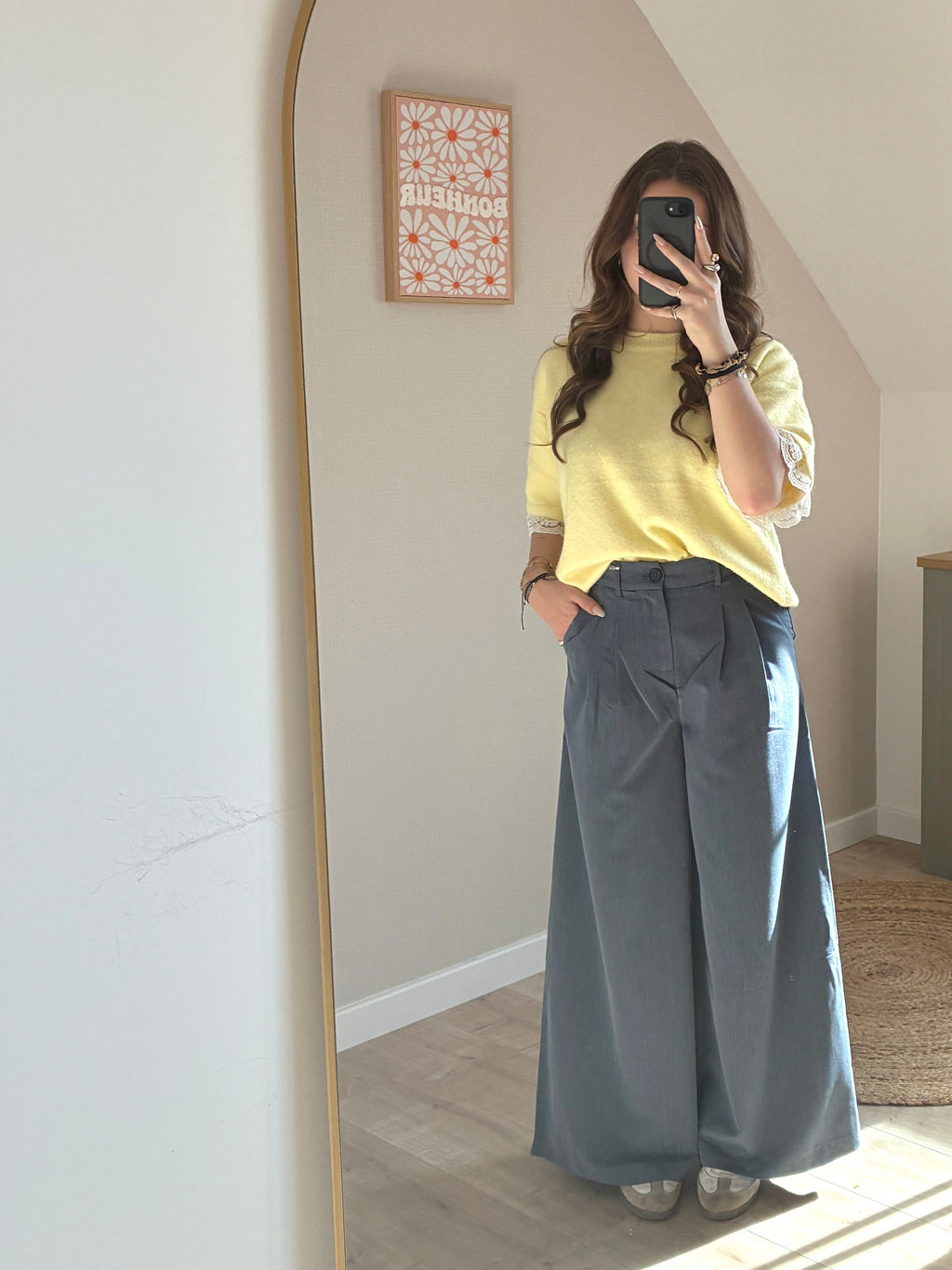 Pantalon-large-gris